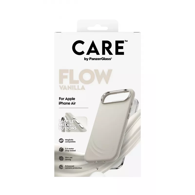 PanzerGlass CARE by Feature FLOW ümbris Vanilla koos MagSafe'iga iPhone Air jaoks
