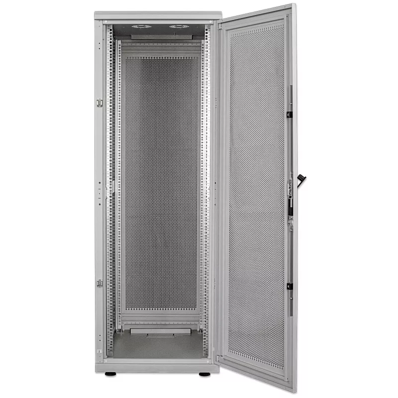 Intellinet 19-tolline serverikapp – eraldiseisev, 42U, 600x1000mm (laius x sügavus), hall, kokkupandud, max 1500kg, mitmepunktiline ukselukk, iga küljepaneeli jaoks oma lukk, kasulik sügavus 123–773mm, IP20 reiting, raam, teras