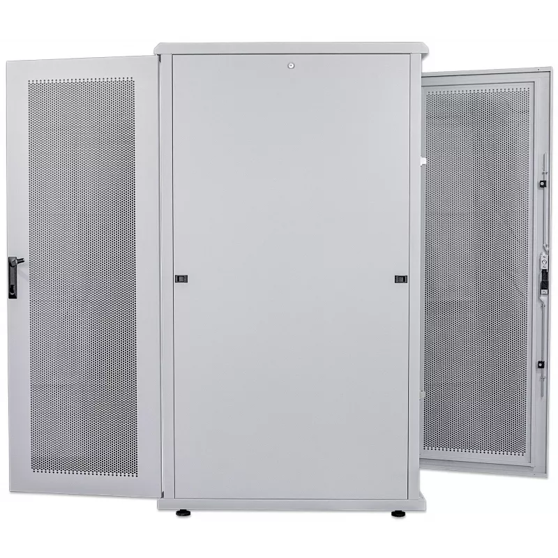 Intellinet 19-tolline serverikapp – eraldiseisev, 42U, 600x1000mm (laius x sügavus), hall, kokkupandud, max 1500kg, mitmepunktiline ukselukk, iga küljepaneeli jaoks oma lukk, kasulik sügavus 123–773mm, IP20 reiting, raam, teras