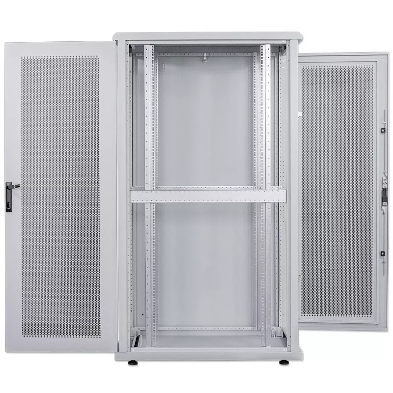 Intellinet 19-tolline serverikapp – eraldiseisev, 42U, 600x1000mm (laius x sügavus), hall, kokkupandud, max 1500kg, mitmepunktiline ukselukk, iga küljepaneeli jaoks oma lukk, kasulik sügavus 123–773mm, IP20 reiting, raam, teras