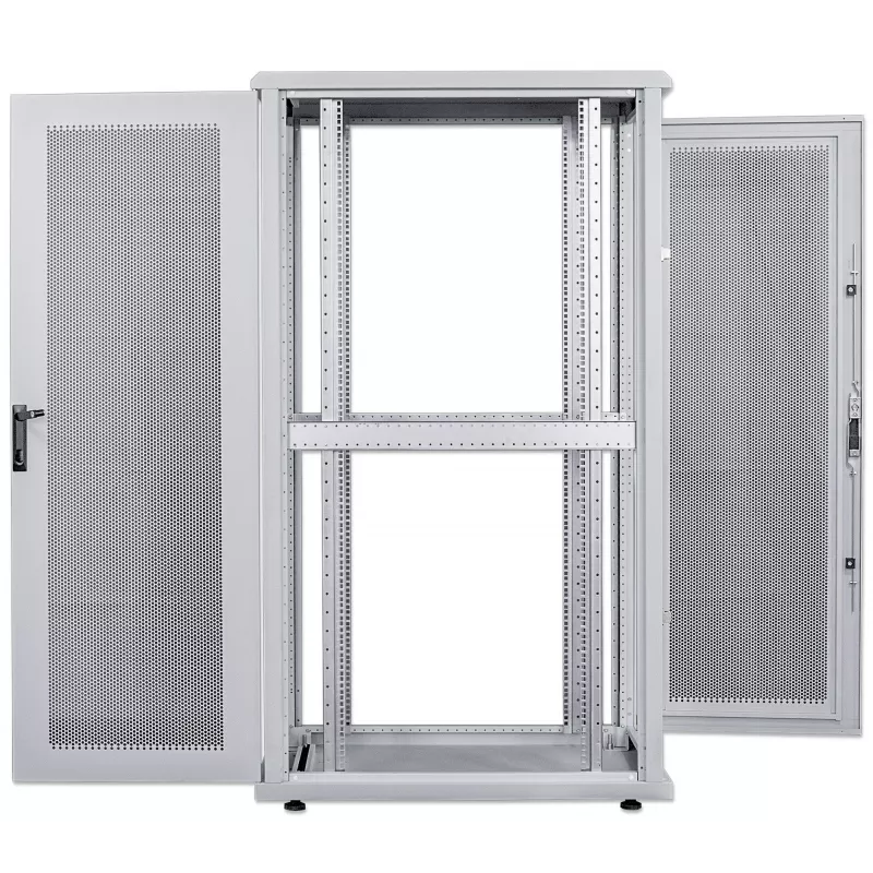 Intellinet 19-tolline serverikapp – eraldiseisev, 42U, 600x1000mm (laius x sügavus), hall, kokkupandud, max 1500kg, mitmepunktiline ukselukk, iga küljepaneeli jaoks oma lukk, kasulik sügavus 123–773mm, IP20 reiting, raam, teras