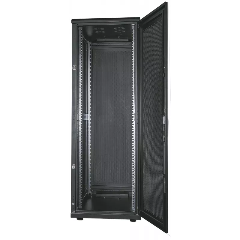 Intellinet 19-tolline serverikapp - vabaltseisev, 42U, 600x1000mm (laius x sügavus), must, lamedalt pakitud, max 1500kg, mitmepunktiline ukselukk, üks lukk iga külgpaneeli jaoks, kasutatav sügavus 123 kuni 773mm, IP20 hinnatud, rack, teras