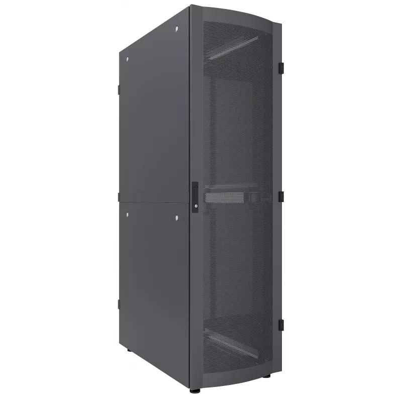 Intellinet 19-tolline serverikapp - vabaltseisev, 42U, 600x1200 mm (laius x sügavus), must, lamepakendis, max 1500 kg, mitmepunktiline ukselukk, üks lukk külgpaneeli kohta, kasutatav sügavus 123 kuni 973 mm, IP20, rack, teras