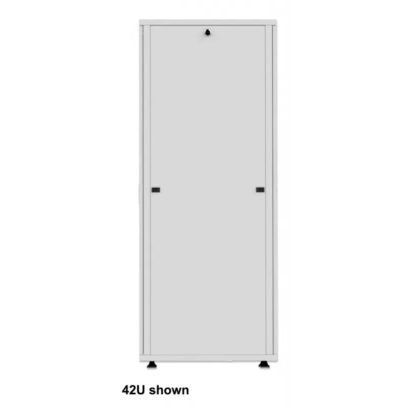 Intellinet 19-tolline võrgukapp - eraldiseisev (Basic), 36U, 600x1000mm (laius x sügavus), Hall, lamepakend, max 600kg, ühepunktiline ukselukk, üks lukk külgpaneeli kohta, kasutatav sügavus 123–773mm, Rack, IP20, teras