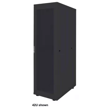 Intellinet 19-tolline võrgukapp - vabalt seisev (Basic), 36U, 600x1000mm (laius x sügavus), must, lamepakend, max 600kg, ühepunktiline ukselukk, üks lukk küljepaneeli kohta, kasutatav sügavus 123 kuni 773mm, rack, IP20 reitinguga, teras