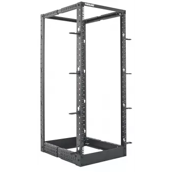 Intellinet 19-tolline võrgurest - avatud raam (4-post), 26U, must, lamepakend, max 360 kg