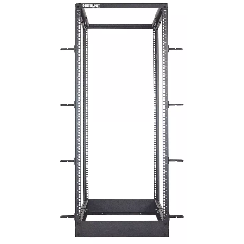 Intellinet 19-tolline võrgurest - avatud raam (4-post), 26U, must, lamepakend, max 360 kg