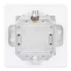 Intellinet 2-Port Cat6a 10G Shielded RJ45 Wall Plate Flush Mount with Faceplate, STP, Signal Valge RAL9003