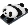 Rahakott LAUT MAGMOJI — MagSafe-ühilduv rahakott Panda disainiga, ABS/plüüš/kangas/metall/nailon, must ja valge