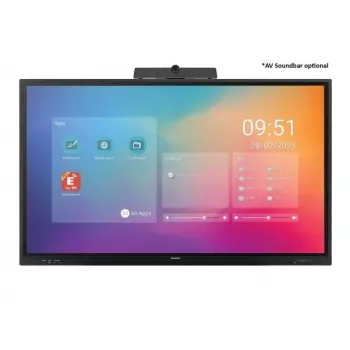Sharp PN-LC862 digitaalsignalisatsiooni lameekraan 2,18 m (86 tolli) LCD Wi-Fi 450 cd/m² 4K Ultra HD Must Puuteekraan Sisseehitatud protsessor Android 11 16/7