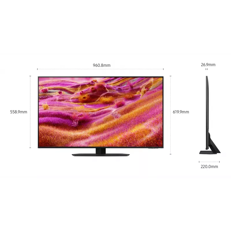 Nutiteler Samsung QE43QN90FAT 43 tolli (109,2 cm) Neo QLED 4K Ultra HD, Wi‑Fi, DVB-T2/C/S2, must