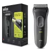 Braun Series 3 Series 3000 pardel, fooliumpardel, must, 2 SensoFoil, LED, toide, vooluvõrk/aku