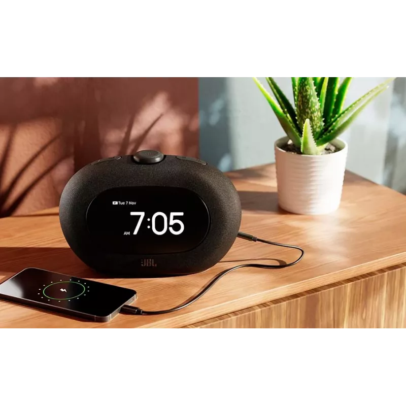 Kellraadio JBL HORIZON 3 — DAB/DAB+/FM, 5W RMS, 65–20000 Hz, LCD-ekraan, pöörlev helitugevus, must
