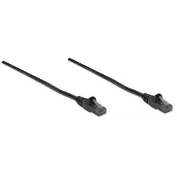 Intellinet Network patch-kaabel, Cat6, 10m, must, CCA, U/UTP, PVC, RJ45, kullatud kontaktid, takerdumisvaba, kaitsmega, eluaegne garantii