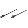 Intellinet Network patch-kaabel, Cat6, 10m, must, CCA, U/UTP, PVC, RJ45, kullatud kontaktid, takerdumisvaba, kaitsmega, eluaegne garantii