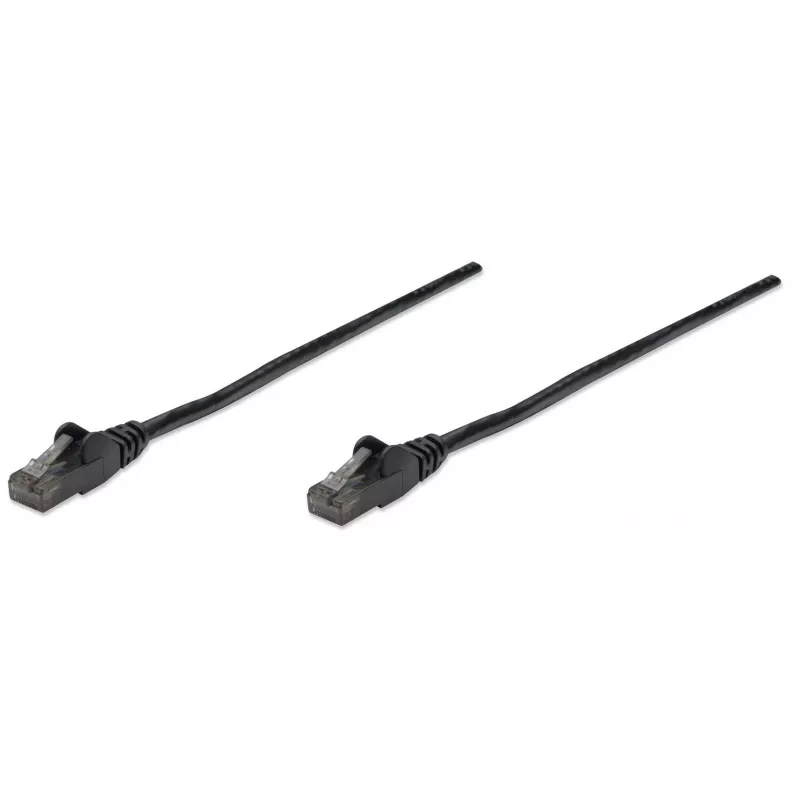 Intellinet Network patch-kaabel, Cat6, 10m, must, CCA, U/UTP, PVC, RJ45, kullatud kontaktid, takerdumisvaba, kaitsmega, eluaegne garantii