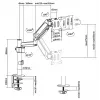 Equip 13 tolli–32 tolli monitori lauakinnitusklamber