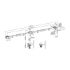 Equip 17-tolline - 32-tolline liigendatav kolme monitori lauakinnitusklamber klamber/tihendiga 21 kg