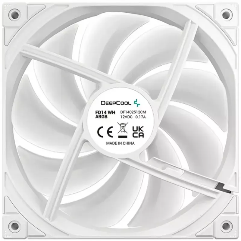 Jahutusventilaator DeepCool FD14 ARGB valge 140mm 3in1 — 140 mm, ARGB, valge, 3 tk komplekt
