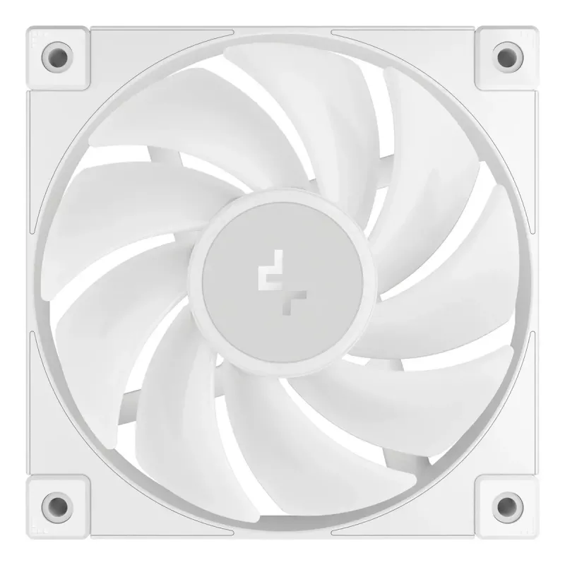 12 cm DeepCool FD12 ARGB arvutikorpuse ventilaator, valge, 400–2050 p/min, hüdrauliline laager