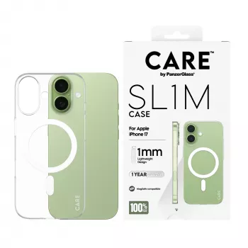 Kaitseümbris PanzerGlass CARE™ SL1M Case läbipaistev koos MagSafe'iga iPhone 17 jaoks