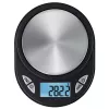 Elektrooniline köögikaal Xavax Jewel Must Oval — max 0,5 kg, täpsus 0,1 g, CR2032 aku, 130×100×15 mm