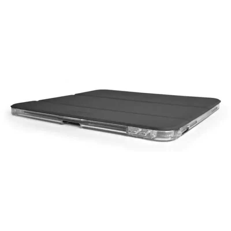 Flip-ümbris Port Designs Noumea II Slimclear Eco iPad Air 11-tollisele (27,9 cm) — PET, 3 alusrežiimi, must/läbipaistev