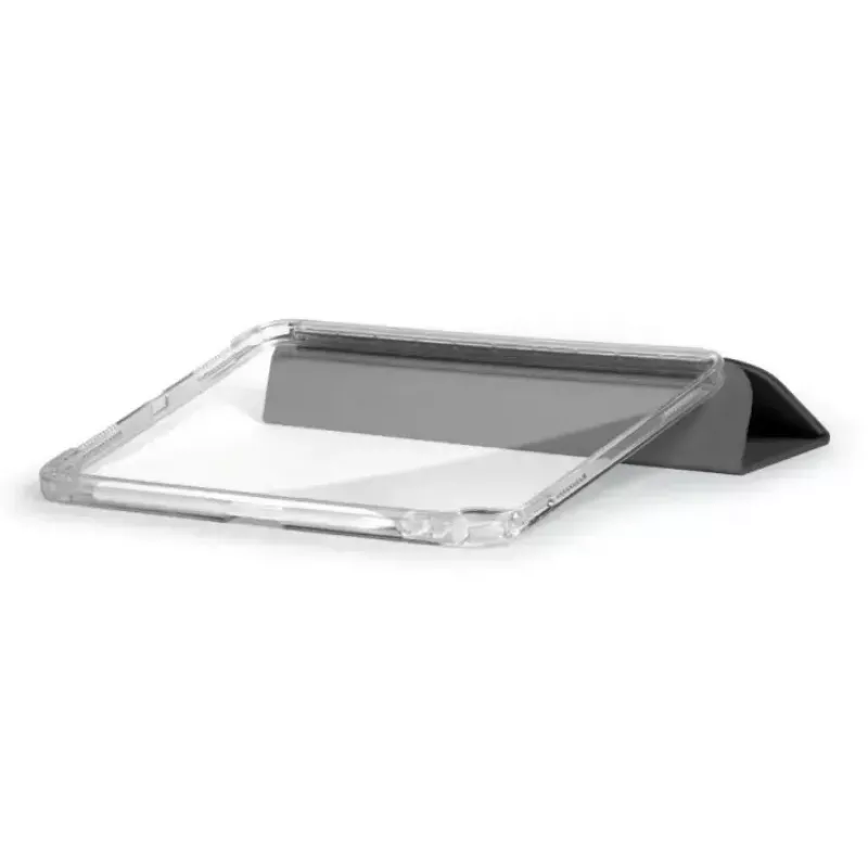 Flip-ümbris Port Designs Noumea II Slimclear Eco iPad Air 11-tollisele (27,9 cm) — PET, 3 alusrežiimi, must/läbipaistev