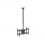 Kahepoolne laekinnitus kahele ekraanile suuruses 43–86 tolli, EQUIP, kallutus -20–5°, pööre ±180°, VESA 200x200–600x400, max koormus 100 kg, must