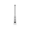 Kahepoolne laekinnitus kahele ekraanile suuruses 43–86 tolli, EQUIP, kallutus -20–5°, pööre ±180°, VESA 200x200–600x400, max koormus 100 kg, must
