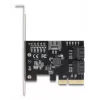 Sisemine SATA-adapter DELOCK 90890 — PCIe kuni 5× SATA (JMicron JMB585), madalprofiilne, must
