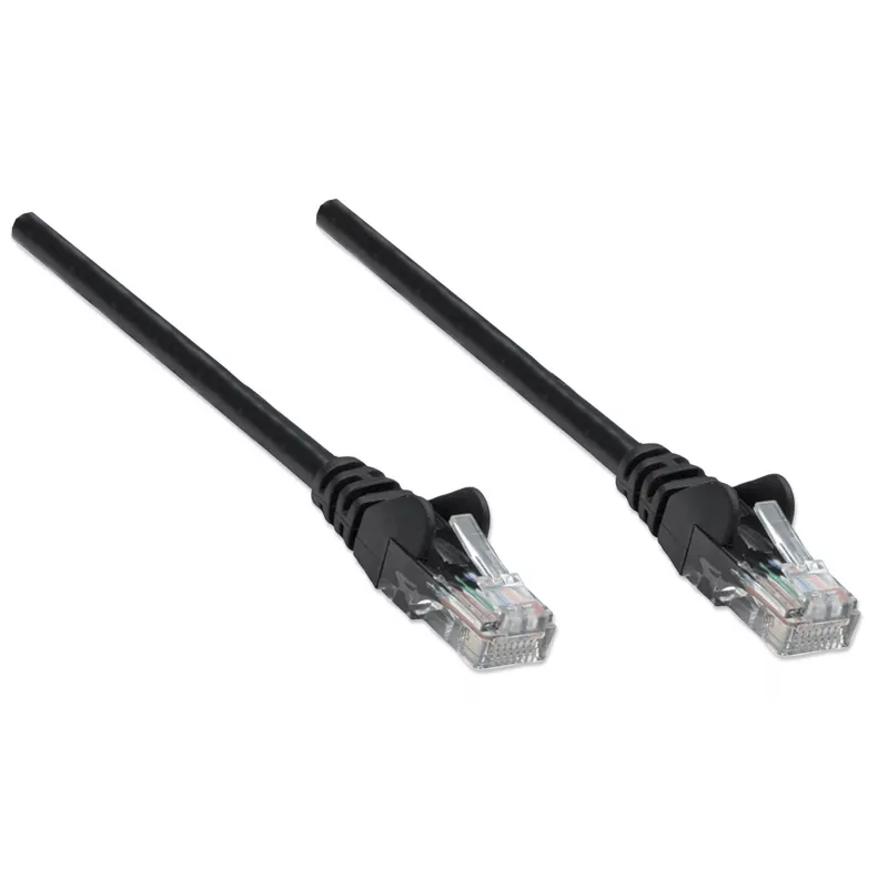 Intellinet võrguparanduskaabel, Cat6A, 0,25 m, must, vask, S/FTP, LSOH / LSZH, PVC, RJ45, kullatud kontaktid, haardevaba, kaitsva kummiga, eluaegne garantii