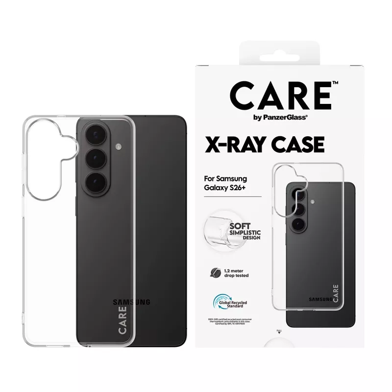 Kaitsev PanzerGlass CARE X-Ray ümbris Samsung Galaxy S26+ jaoks (CR41489) — läbipaistev kaitseümbris telefonile