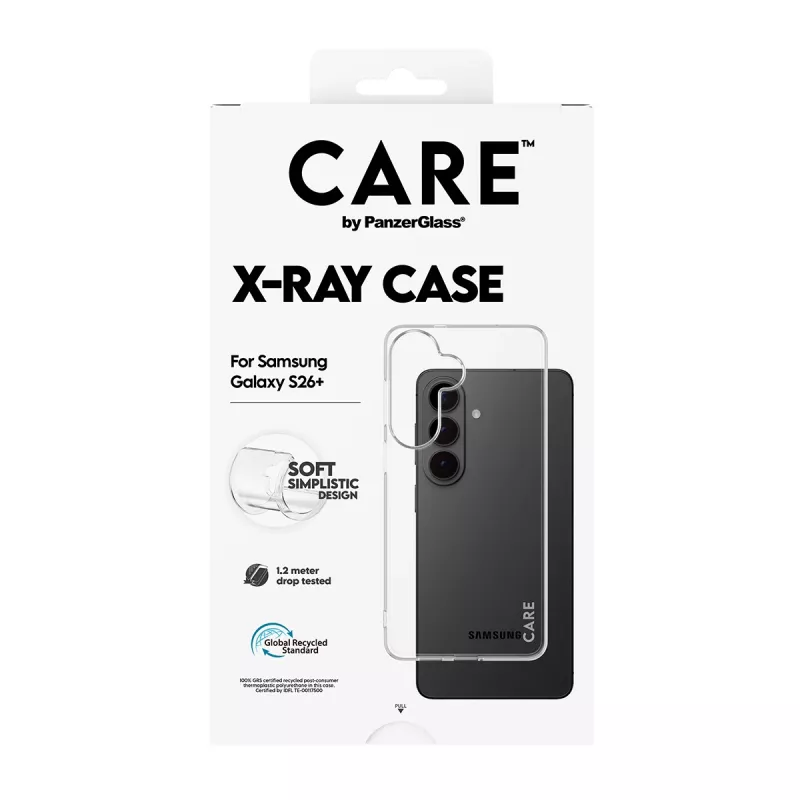 Kaitsev PanzerGlass CARE X-Ray ümbris Samsung Galaxy S26+ jaoks (CR41489) — läbipaistev kaitseümbris telefonile