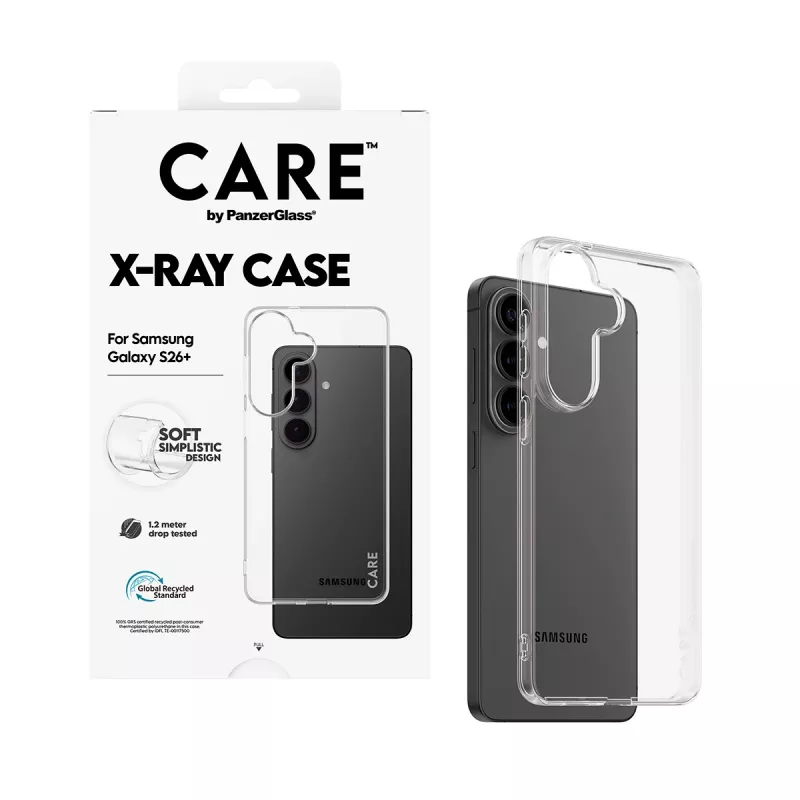 Kaitsev PanzerGlass CARE X-Ray ümbris Samsung Galaxy S26+ jaoks (CR41489) — läbipaistev kaitseümbris telefonile