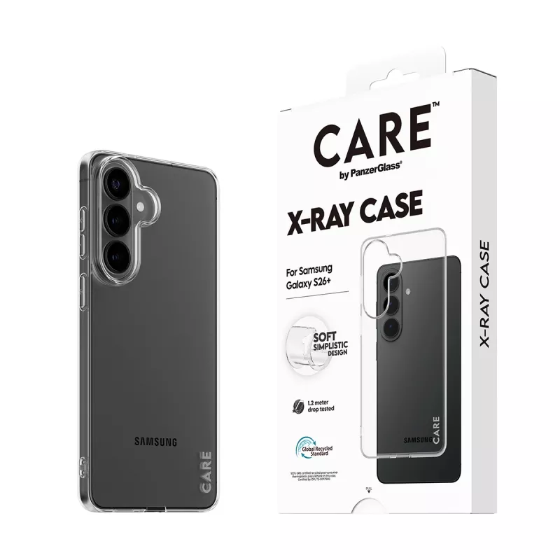 Kaitsev PanzerGlass CARE X-Ray ümbris Samsung Galaxy S26+ jaoks (CR41489) — läbipaistev kaitseümbris telefonile