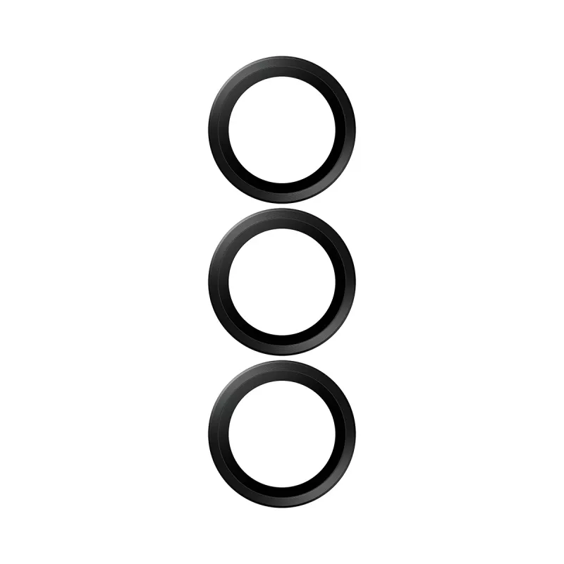 PanzerGlass Hoops kaameraobjektiivi kaitseklaas must Samsung Galaxy S26 / S26+ jaoks — karastatud klaas ja silikoon, kriimustus- ja löögikindel