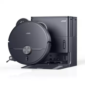 Robot vacuum APC Jonr X1 MAX — round, dust-bag, 5200 mAh aku, 30 min runtime, base station with charging and purification