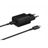 Seinalaadija Samsung EP-TA800XBEGEU 25W USB-C kiirlaadimine, kompaktne vahelduvvooluadapter