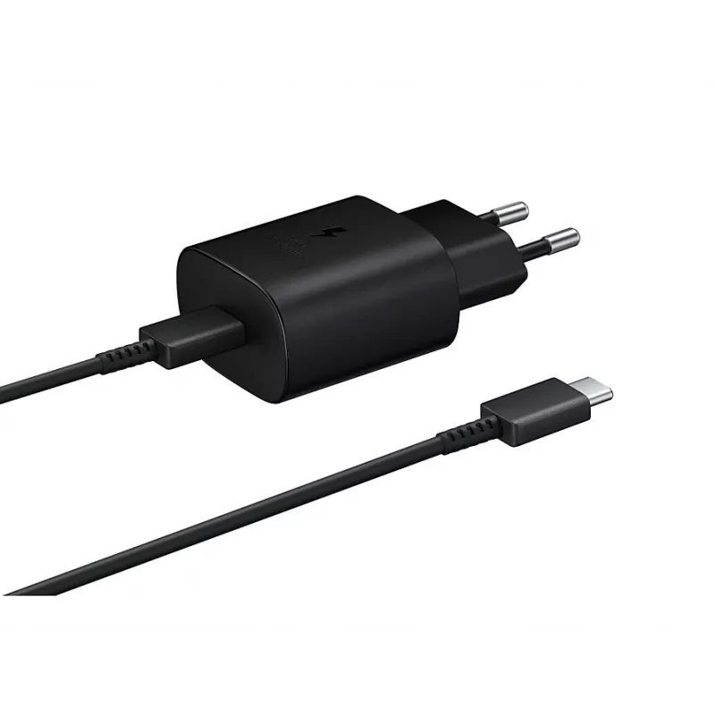 Seinalaadija Samsung EP-TA800XBEGEU 25W USB-C kiirlaadimine, kompaktne vahelduvvooluadapter
