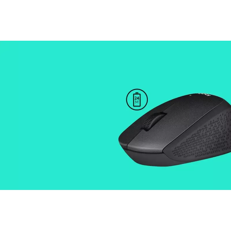 Logitech hiir M330 SILENT PLUS — RF juhtmevaba, parem käsi, 1000 DPI, 3 nuppu, kerimisratas, must, akutoitega