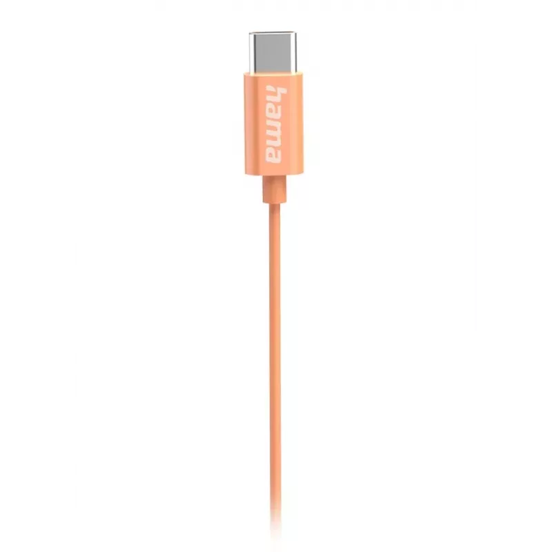 Hama Curly Peakomplekt Juhtmega Kõrvasisene Kõned/Muusika USB USB-C Oranž
