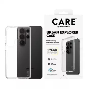 Kaitseümbris PanzerGlass CARE Urban Explorer ümbris Samsung Galaxy S26 Ultra jaoks, läbipaistev