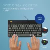 R-Go Tools ergonoomiline klaviatuur R-Go Compact Break, kompaktne klaviatuur pausitarkvaraga, AZERTY (BE), juhtmega, must