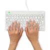 R-Go Tools ergonoomiline klaviatuur R-Go Compact Break, kompaktne klaviatuur pausitarkvaraga, AZERTY (FR), juhtmega, valge