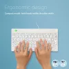 R-Go Tools ergonoomiline klaviatuur R-Go Compact Break, kompaktne klaviatuur pausitarkvaraga, AZERTY (FR), juhtmega, valge