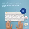 R-Go Tools ergonoomiline klaviatuur R-Go Compact Break, kompaktne klaviatuur pausitarkvaraga, AZERTY (FR), juhtmega, valge