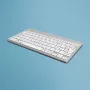 R-Go Tools Ergonoomiline klaviatuur R-Go Compact Break, kompaktne klaviatuur pausitarkvaraga, AZERTY (FR), Bluetooth, valge