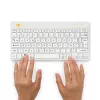 R-Go Tools Ergonoomiline klaviatuur R-Go Compact Break, kompaktne klaviatuur pausitarkvaraga, AZERTY (FR), Bluetooth, valge