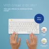 R-Go Tools Ergonoomiline klaviatuur R-Go Compact Break, kompaktne klaviatuur pausitarkvaraga, AZERTY (FR), Bluetooth, valge